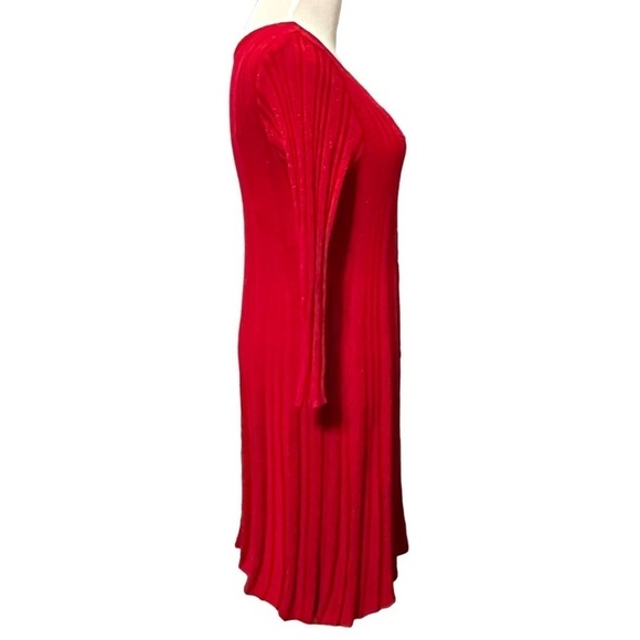 C. Est. 1946 Red Fitted Sweater Dress with Slip Size Large - Picture 4 of 14